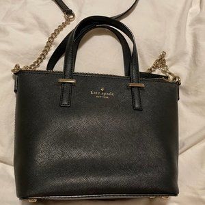 Used Kate Spade Cedar Street Harmony in Black Leather and Gold Metal